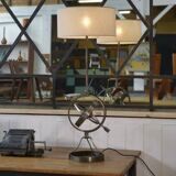 Neoclassical astrolabe lamp by Jean-Pierre Ryckaert 1960s