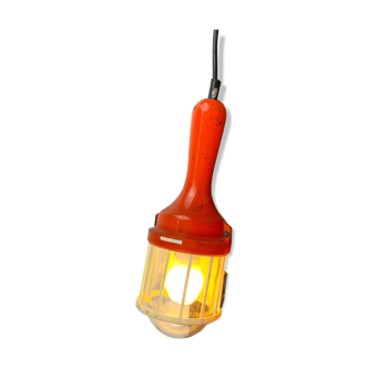 Lampe rétro portable Frandsen Danemark design danois du milieu du siècle | lumière orange rétro