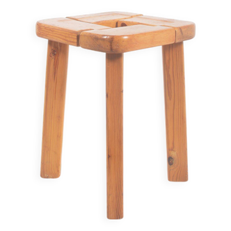 Finnish wooden stool from Finnsauna Lagerholm, 1950s