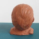 Ancient terracotta bust statue