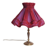 Brass lamp and silk lampshade