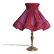 Brass lamp and silk lampshade
