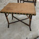 Old rattan armchair
