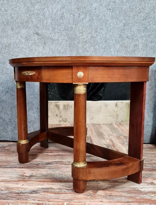 Half-moon empire mahogany console circa 1900