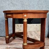 Half-moon empire mahogany console circa 1900