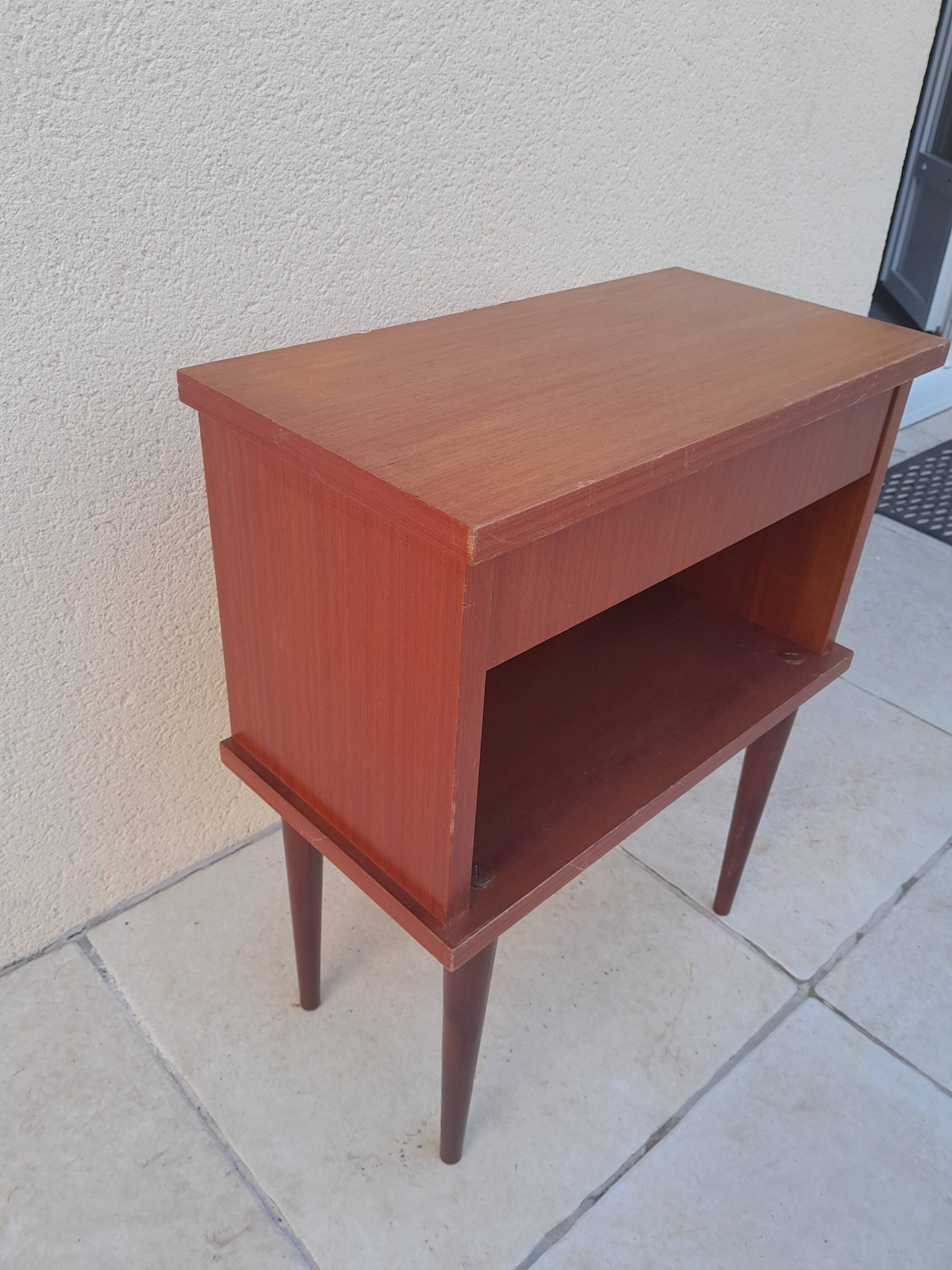 old vintage bedside table