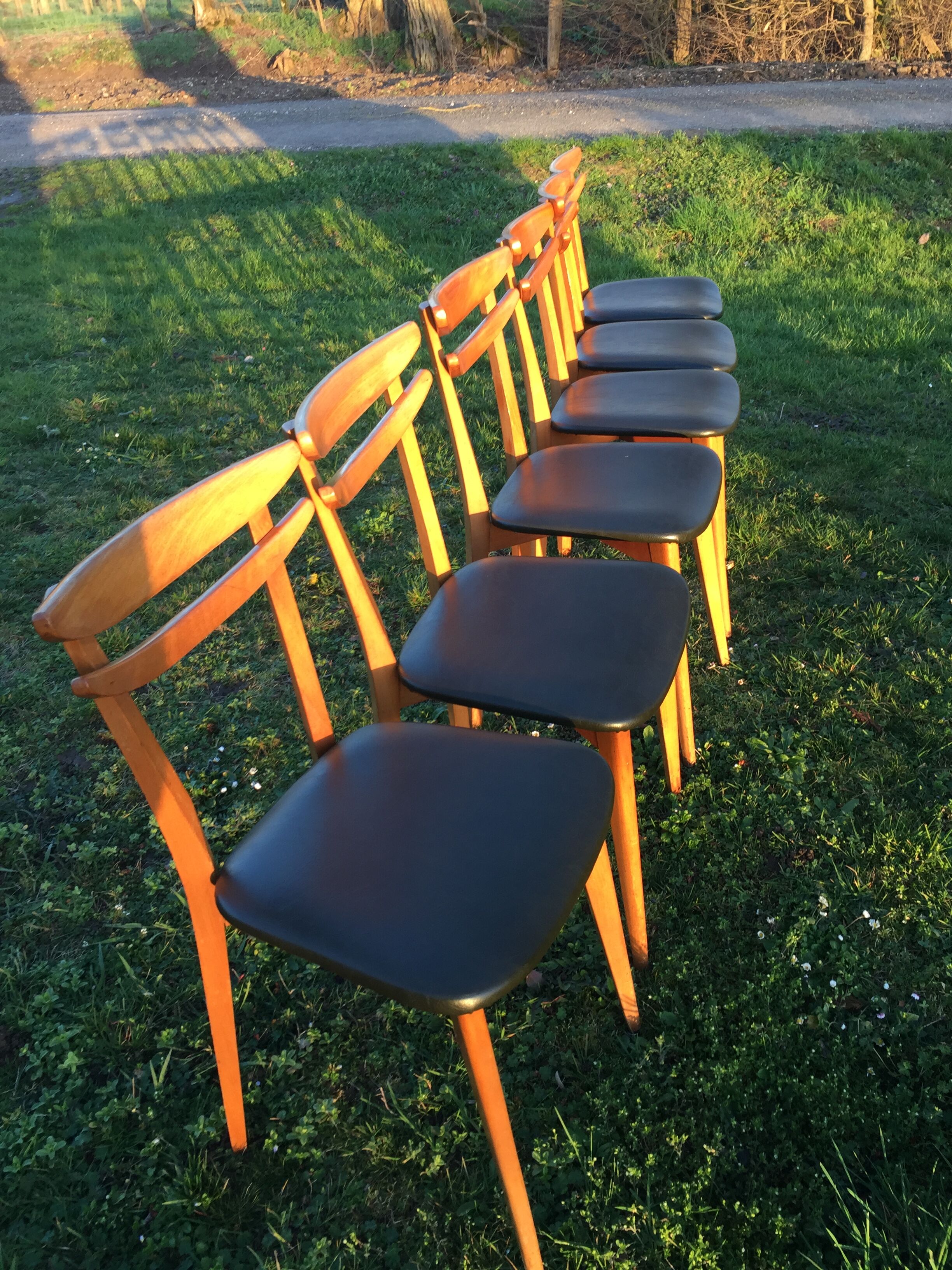Series of 6 Scandinavian chairs