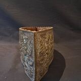Art Nouveau Cachepot Planter in Marquise Shape with Floral Decoration in Lai