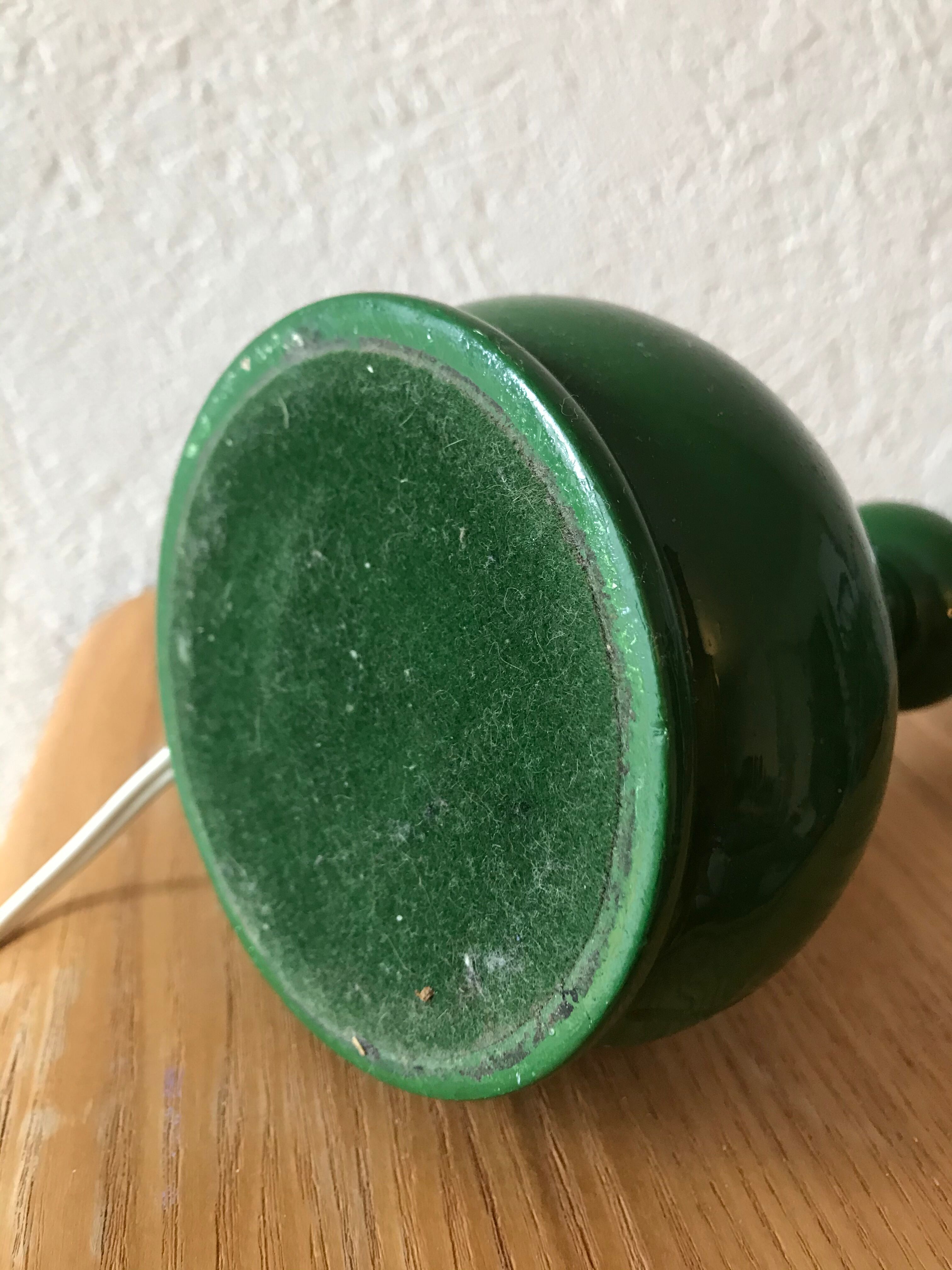 Green laqué wood lamp foot