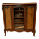Louis XV style bookcase in mahogany and burr walnut, 20th century