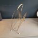 Vintage gold metal magazine rack
