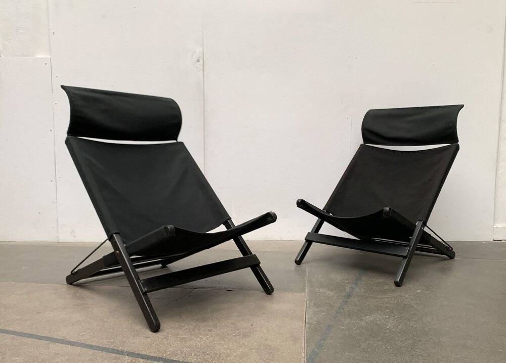 Set of minimalist postmodern folding chairs model Hestra by Tord Björklund for Ikea, 1980s.