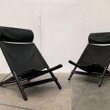 Set of minimalist postmodern folding chairs model Hestra by Tord Björklund for Ikea, 1980s.