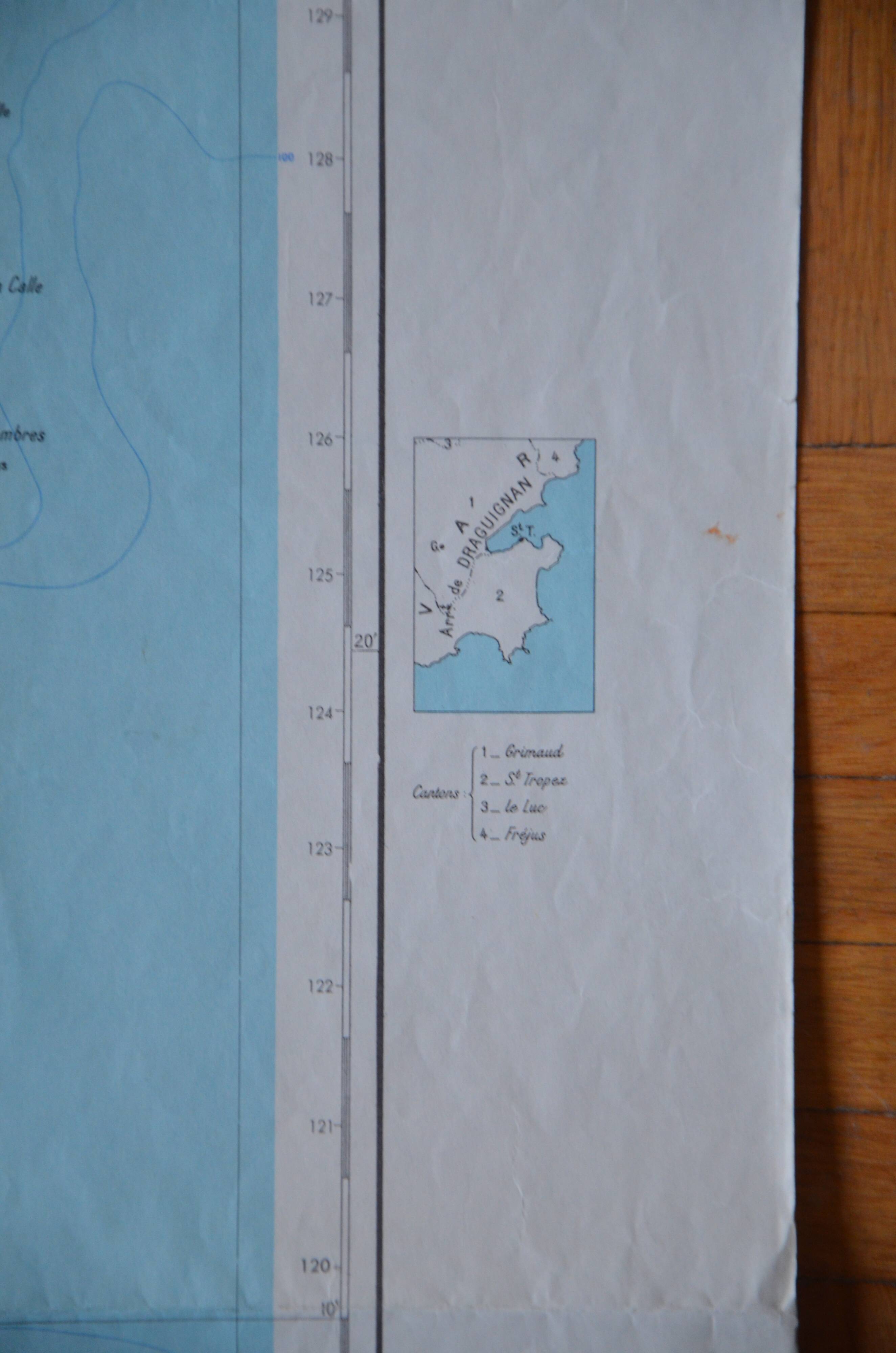IGN vintage Saint Tropez map