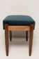 Vintage mid-century petrol blue velvet stool, Edmund Homa, Europe, 1960s.