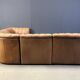 Vintage brown leather modular sofa by Laauser, 1960s