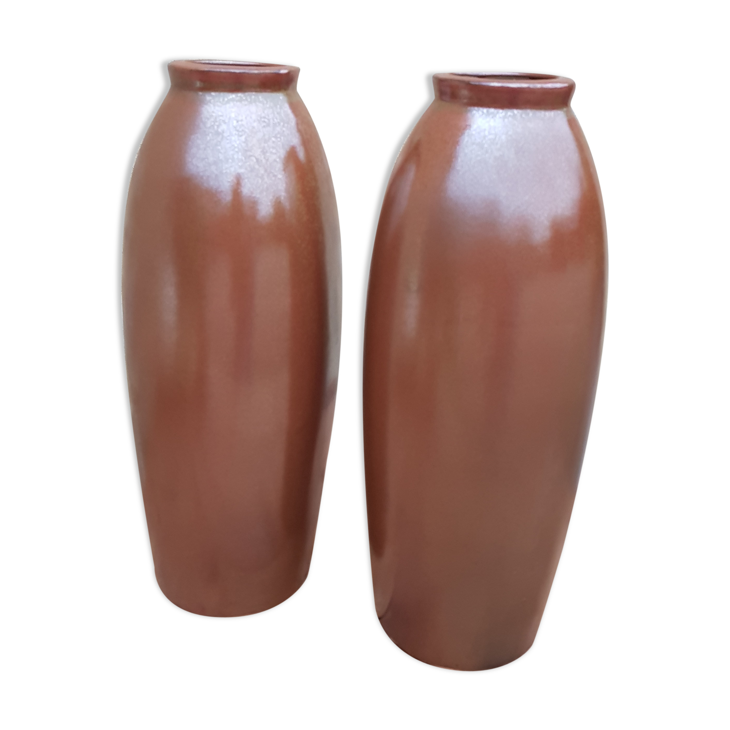 Paire de vases en grès