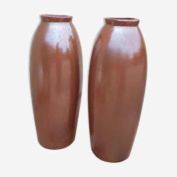 Pair of sandstone vases