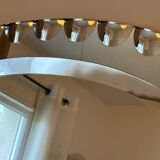 Vintage oval decorative mirror with beveled and chiseled effect