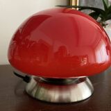 Lampe champignon tactile rouge