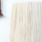 Alabaster lamp, raffia lampshade, 60s