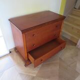 Elégante commode  en merisier – 3 tiroirs –Années 80