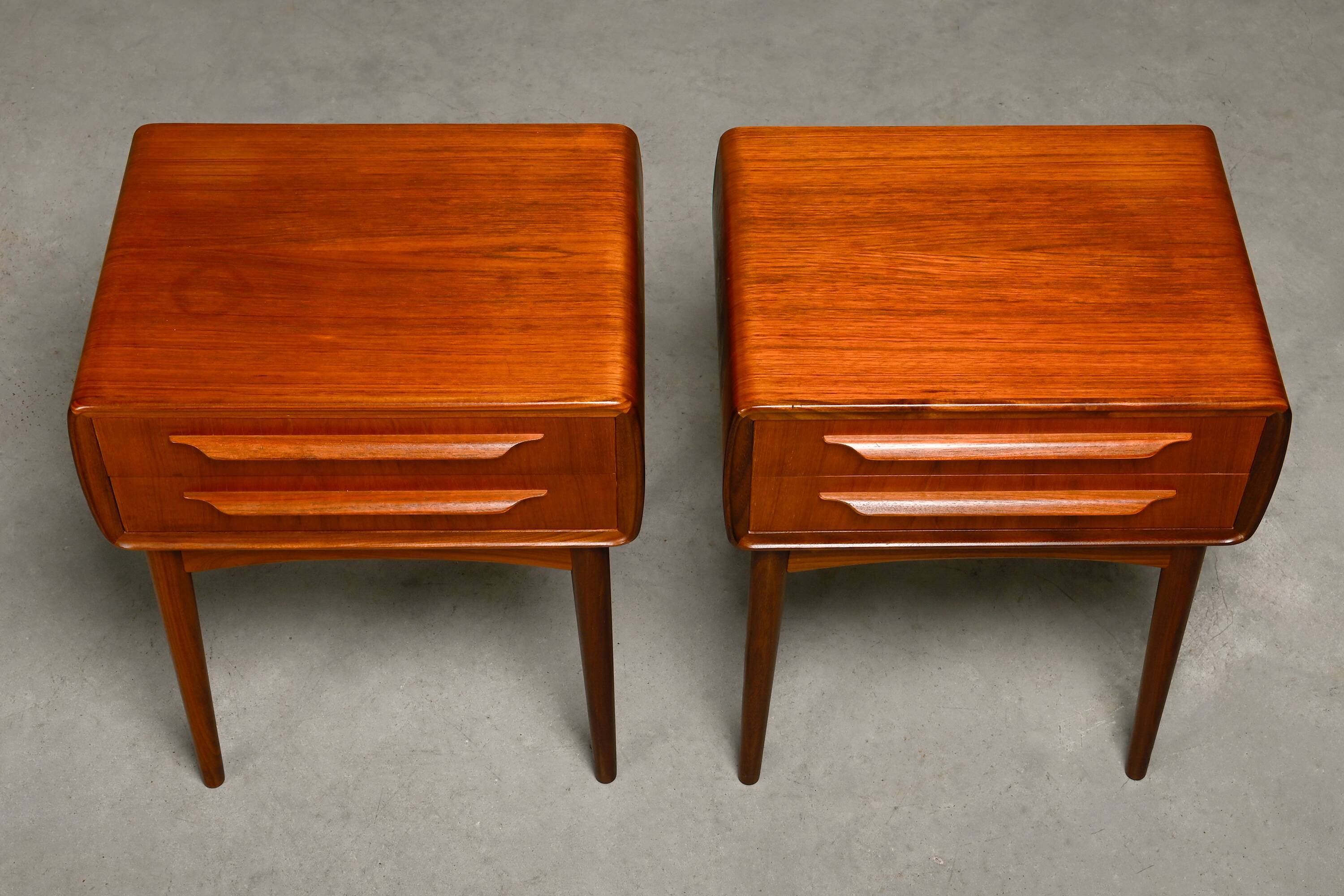 Pair of Scandinavian Modern Johannes Andersen Nightstands in teak, Denmark