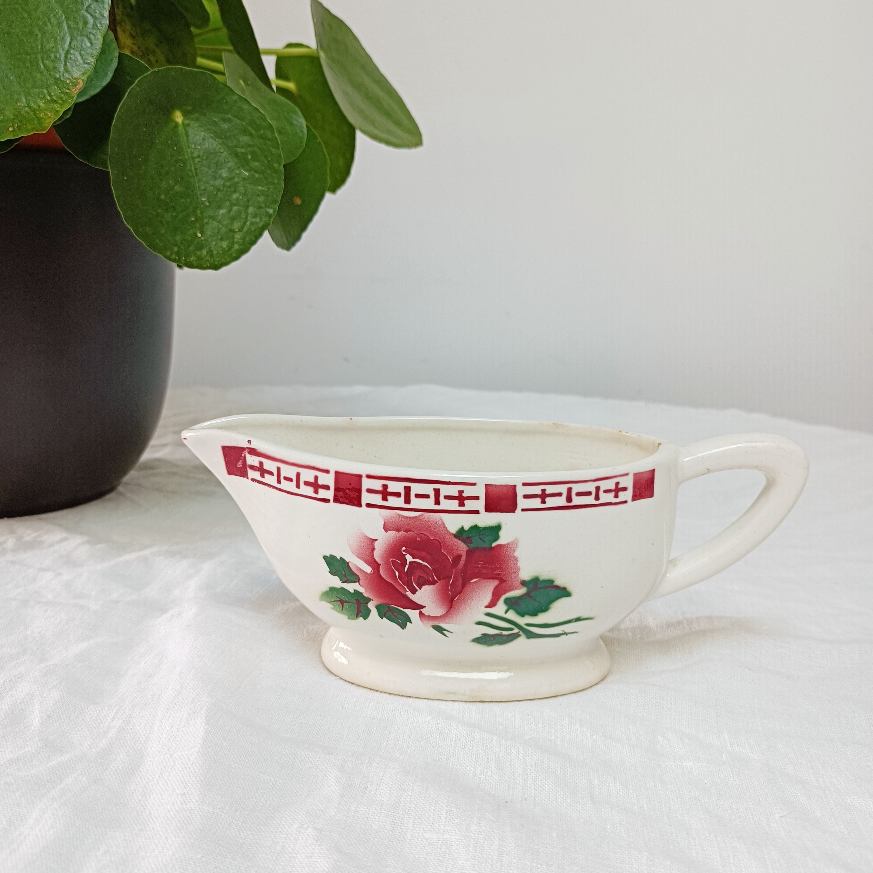 Saucière Digoin Sarreguemines fleurie