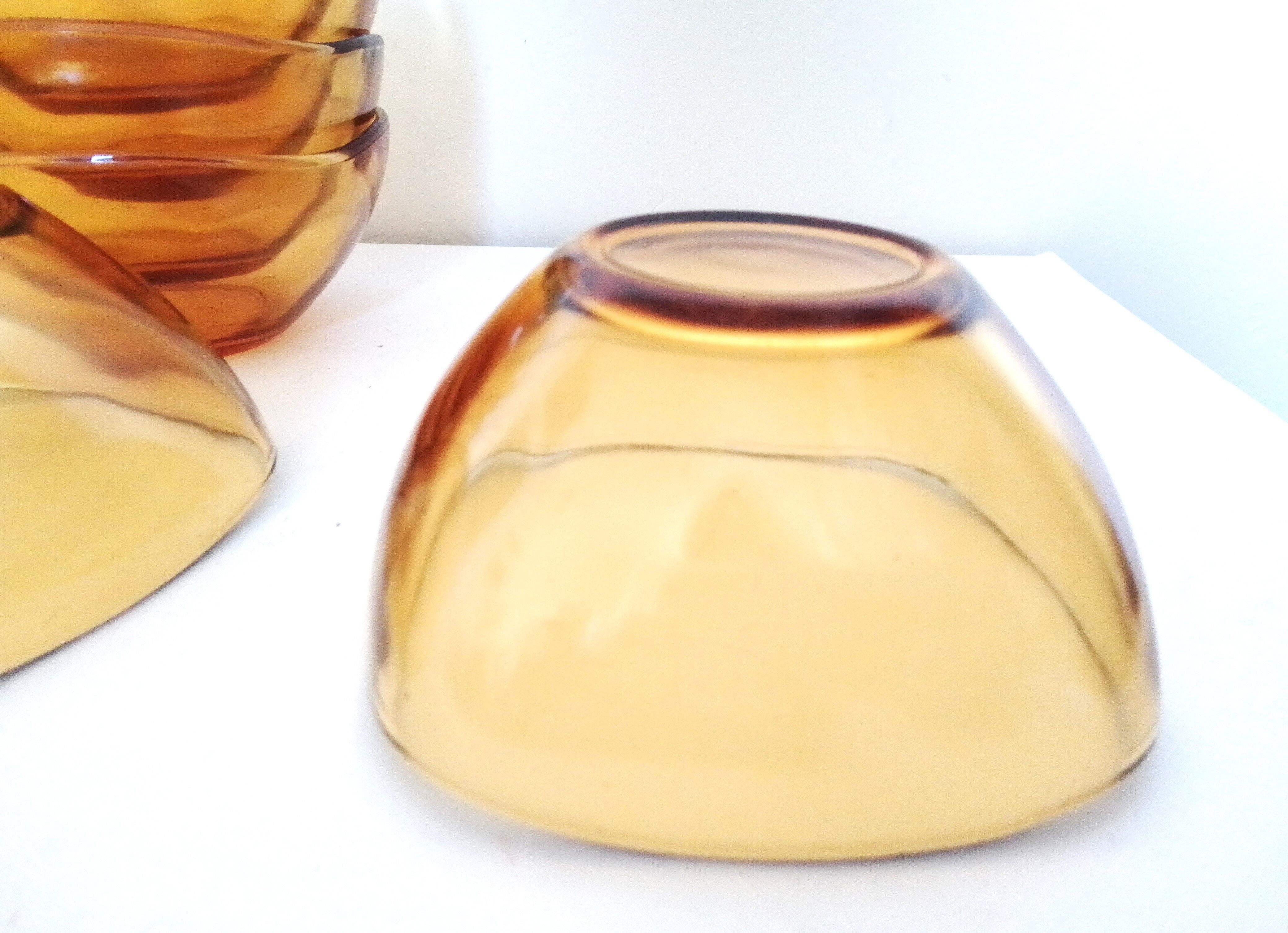 Set of 6 amber Vereco ramekins / bowls
