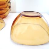 Set of 6 amber Vereco ramekins / bowls