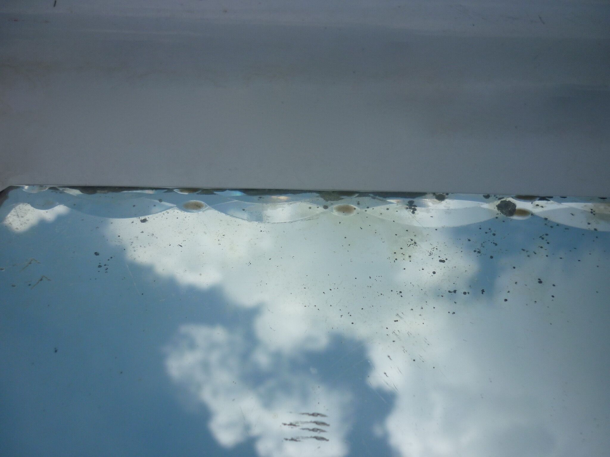 Octagonal mirror to lay, bevelled art deco 42x30