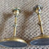 Pair of copper candle holders