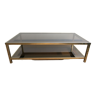 Belgochrom coffee table in glass and gilded metal