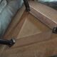 Tripod tripod triangular tray table in vintage glass 50/60s