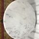 Marble bistro round table and cast foot