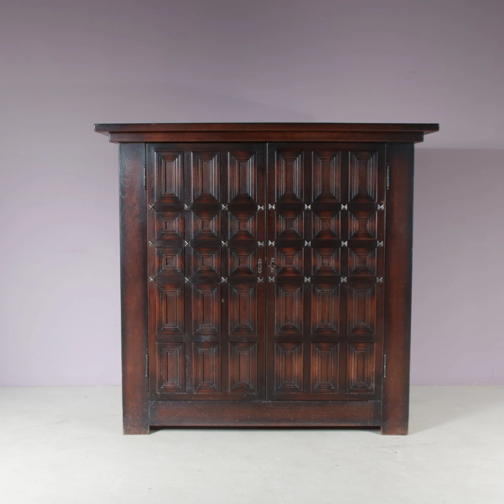 1960s Brutalist highboard cabinet from Spain