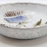 Thistle dish in chamotted earth by Albert Thiry in Vallauris
