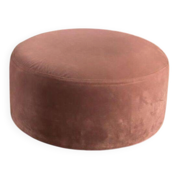 Round pouf Scandinavian design – TineKHome – Old rose velvet – Ø 75 cm