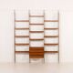 Italian mid century floor to ceiling teak wall unit or room divider, 1960