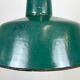 Industrial Green Enamel Factory Lamp with Cast Iron Top, 1960s