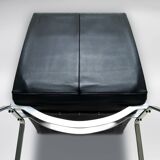 Black Leather Vintage Poul Kjaerholm PK22s for E. Kold Christensen 1960s