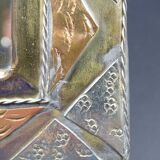 Oriental mirror in worked copper 24x15cm