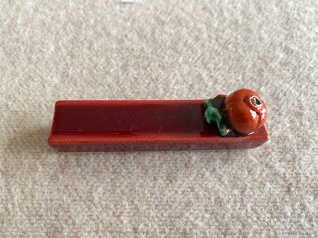 Box of 12 knife doors "vegetables" - earthenware - 8,5x2 cm