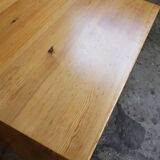 Vintage Scandinavian coffee table from the 1970s, made of pinewood, minimal