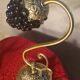 pair of Murano glass lamps bronze brass 1970 electric working 30x21 bedside tables