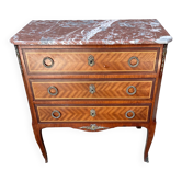 Commode de style transition en marqueterie