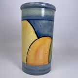 Large ceramic vase from Vallauris with abstract decoration signed