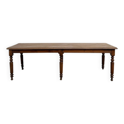 Table en chêne massif à 6 pieds tournés (1900)