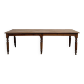 Table en chêne massif à 6 pieds tournés (1900)