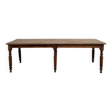Table en chêne massif à 6 pieds tournés (1900)